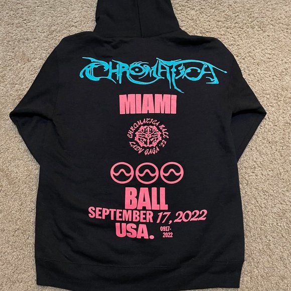 Lady Gaga Chromatica Ball Miami Hoodie SIZE SMALL - Picture 1 of 2